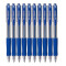三菱（Uni）中性笔圆珠笔签字笔SN-100按动圆珠笔 3色 0.5mm学生办公文具用品 蓝色 12只装