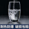 乐美雅玻璃杯套装家用水杯玻璃茶杯果汁杯耐热喝水杯子 350ml6只装+沥水架 送杯刷