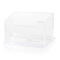 得力（deli）名片座桌面商务车载前台名片盒透明塑料办公收纳装放名片架子 白色2个装  7623