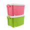禧天龙 Citylong 塑料整理箱大号带轮储物箱玩具收纳箱2个装蒂梵红+蒂梵绿 60L 6055