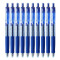 三菱（Uni）日本进口中性笔UMN-138按动学生考试商务办公财务签字笔水笔0.38mm 蓝色 12支装
