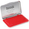 齐心速干快干印台盒红色印泥印油盒印盒方形办公用品财务用 红