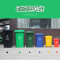 乾越（qianyue） 加厚垃圾桶户外环卫垃圾桶塑料大号带轮垃圾桶 垃圾桶大号户外 100L加厚有盖大轮