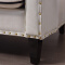 美式实木沙发后现代沙发大小户型布艺沙发简约沙发客厅沙发 3+2 白色