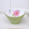 希尔（SHALL） 希尔SHALL 美耐皿水果盘欧式 时尚创意家居色拉碗元宝水果密胺碗 9英寸舞动的蝴蝶WDHD65809(绿色)