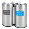 顺南（SHUNNAN) 分类垃圾桶室内 垃圾果皮箱 不锈钢分类环保垃圾桶 大号A-178