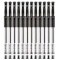 广博(GuangBo)12支装0.5mm高质感子弹头中性笔/水笔/签字笔 黑色ZX9009D
