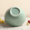苏氏陶瓷（SUSHI CERAMICS）龙泉釉青瓷面碗7英寸浮雕花开富贵陶瓷汤碗高脚饭碗（味千款-高温瓷-健康釉）