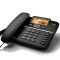 Gigaset原西门子DA560电话机座机黑名单功能来电显示屏幕背光双接口免提办公电话座机家用有绳固定电话(黑)