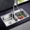 卡贝（Cobbe）厨房水槽304不锈钢双槽洗菜盆洗碗池水盆套餐