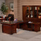 办公家具老板桌总裁桌大班台办公桌油漆实木贴皮经理桌1.8米+4门书柜