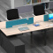 办公家具钢架屏风办公桌现代简约职员办公桌组合电脑桌员工位职员桌四人位含椅子(图6)