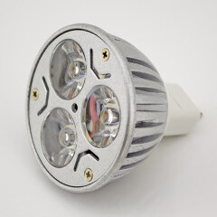 倍靓 LED12V交直流射灯灯杯3W小开孔插脚灯泡50mm需配变压器可送插头MR16 3601CB 暖白
