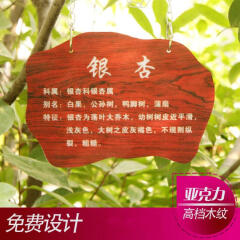 蓝桂圆（languiyuan）定制定做亚克力树牌植物挂牌树木认养铭牌园林绿化标识广告牌 10cm*7cm
