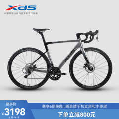 喜德盛（xds）RS350公路自行车禧玛诺16速700C骑行运动竞技赛车通勤变速车单车 深灰/黑 480MM（165cm-175cm身高）