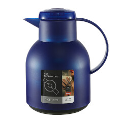 PYREX 康宁pyrex保温壶 多色保温壶暖瓶保温水瓶 玻璃内胆 1L容量 蓝色