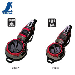 SHINWA日本亲和企鹅牌便携式墨斗Pro·Jr. Plus强韧线73287/89自动卷取 73287 Pro Plus 卷强韧线 金属红