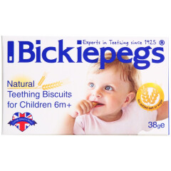 贝派克（Bickiepegs） 英国原装进口 磨牙棒38g 硬小麦磨牙儿童宝宝磨牙谷物6个月 1盒装