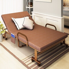 墨尚思 简易折叠床单人双人躺椅午休椅午睡床家用折叠椅办公室沙发床陪护床 咖啡色 65cm