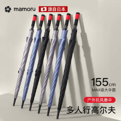 HEIRLOOM日本雨伞长柄自动双人男士女学生超大加固抗风暴伞直柄伞特大 蓝色-巨大双层155cm