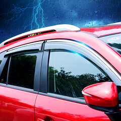 骊锐 汽车专用晴雨挡注塑加厚有机玻璃茶色半