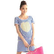 欧卡桑<em>孕妇裙子夏</em>纯棉 韩版条纹波点孕妇连衣