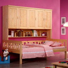 多美居儿童床带衣柜床男孩\/公主多功能组合床