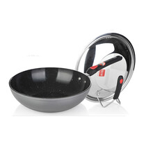 炊大皇 麦饭石炒锅无油烟锅烹饪锅具电磁炉通