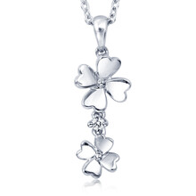 周生生 Pt900铂金心影系列钻石吊坠 47002p在