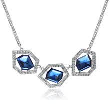 StyleJing 饰品 优雅<em>女王</em> 几何项链水晶 韩国夸张