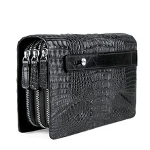 利零度 新品优质鳄鱼皮 高端男包男士手拿包 L