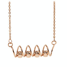 MECOO 韩国个性螺旋项链采用奥地利钻石元素