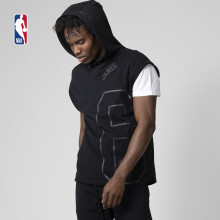 NBA 湖人队詹姆斯卫衣 助威系列 男子运动休闲时尚舒适无袖连帽卫衣 腾讯体育 XL
