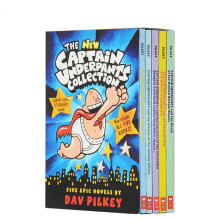 学乐 内裤超人1-5套装 英文原版进口 儿童漫画桥梁书 The New Captain Underpants Collection (Books 1-5) （7-12岁）