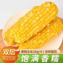 杂粮主义 甜糯玉米香糯软粘玉米棒250g/8根 鲜香黏苞米穗苞米真空袋装 黄玉米250g*8根