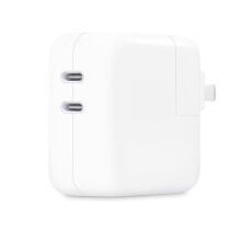 Apple/苹果 35W 双USB-C端口 Type-C电源适配器 双口充电器 充电插头 适用iPhone/iPad/Apple Watch/Mac