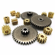 千水星铜齿轮铁质主轴齿轮0.5模数手工DIY制作四驱车玩具机械传动齿轮金属配件 1.9 2.3mm孔1个 1010A铜