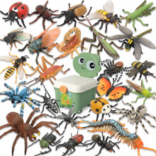 玛奇乐（MECHILE）仿真昆虫模型动物玩具螳螂蝉蝴蝶蜜蜂蜘蛛蝎子蜻蜓蟋蟀生日礼物 昆虫动物26件套装