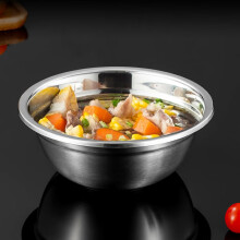 尚菲优品 加厚不锈钢汤盆20cm 洗菜盆和面盆汤盆饭盆可用电磁炉SFYP046-20