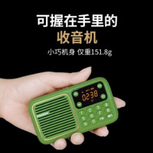 熊猫（PANDA）S1收音机老人插卡音箱老年唱戏机听戏听歌戏曲播放器老年人专用半导体小广播音乐播放机便携式音响 绿色【含数据线+手腕带】