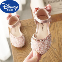 迪士尼（Disney）女童鞋2023夏季公主鞋女童凉鞋女宝宝包头时尚儿童水晶鞋软底 粉色D-30 27码内长16.2cm