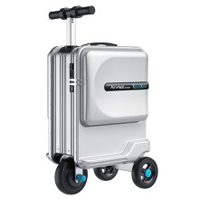 Airwheel爱尔威电动智能行李箱代步旅行箱儿童可骑行箱登机箱APP控制载人 越野版单电池-银MINI+