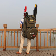 捷戈（JoggerTeam）防水钓椅包渔具包双肩包带鱼护包收纳钓鱼包多功能背包加厚鱼具 75厘米（鱼护不可拆卸）