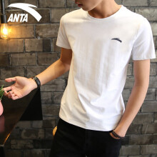 安踏（ANTA） 安踏男装短袖运动T恤年夏季薄款运动透气上衣 纯净白7116 L(175/92A)
