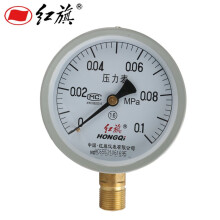 红旗 一般自来水压力表Y-100 表盘直径100mm径向 指针式水压表油压表气压表需定制 Y-100压力表0-0.6 MPa