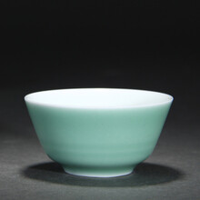 帝博钰 豆青弦纹一壶两杯 景德镇陶瓷 颜色釉茶