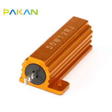 PAKAN  RX24黄金铝壳电阻  50W功率电阻 线绕固定电阻器 50W 12RJ 12欧姆 (1个)