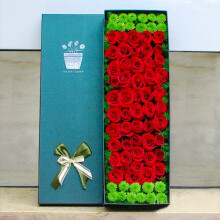 维纳斯鲜花速递52朵红玫瑰花束礼盒母亲节520生日礼物全国花店同城配送 一生所爱-52朵混搭礼盒