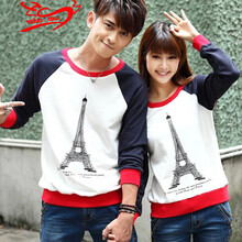 侣长袖t恤女打底衫大码上衣学生装班服 图片色