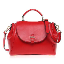 每度（MEIDU女包单肩包女士包包牛皮包包新款时尚简约百搭斜挎小包手提包  MWB150427红色